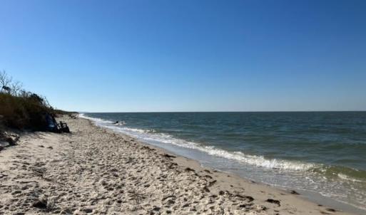 Looking left on the beach