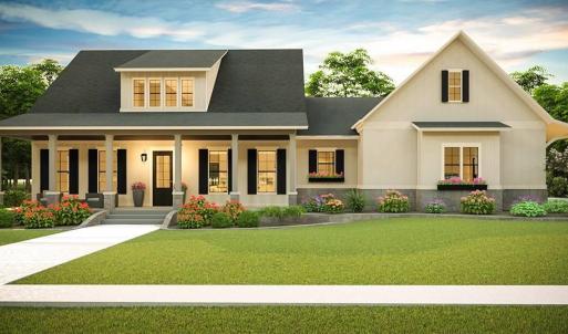 This is an example of the House Plan that is approved for affluent Crown Ridge Estates. As of 2024 the value of the home being built and the one starting construction soon is $1,000,000 to $1,300,000. Purchasers should anticipate to spend 1M turn key.