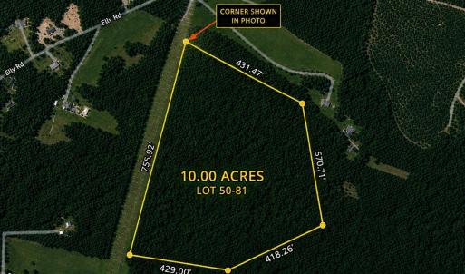 With survey overlay. Boundaries are approximate. Actual corners are marked.