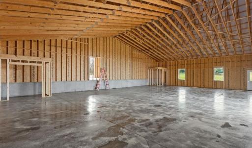 and full bath framing allows for upper storage or placement of HVAC unit.