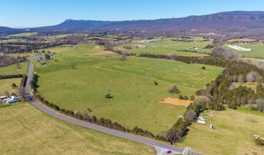 The tree line along East Point Road is in view, with Massanutten mountain in the distance.