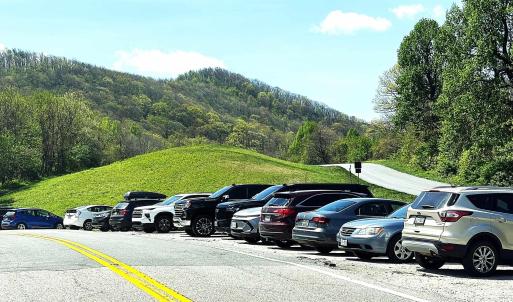 Much easier and safer to park in the parking area at the AT entrances next to the Parkway.  Walk down to property and access at the end of the guardrail off of Reeds Gap Rd.