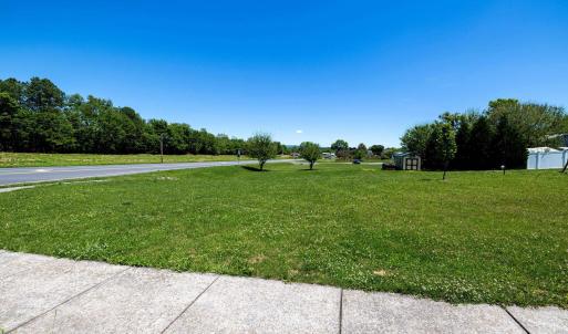 on front of lot and partially on Rt259 side.