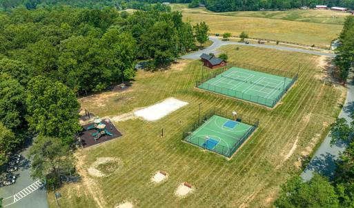 Shenandoah Crossing is full of fun. Horseshoe pits, tennis, pickleball, playground, huge sandbox.