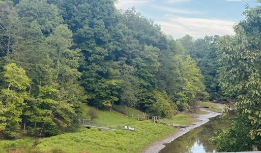 View from bridge to Lot 3 Cedar Bluff Ln