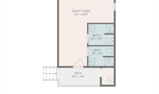 Guest Cabin 1 Floor Plan