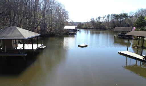 Cove Boat dock on left