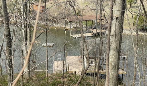 View of dock and cove from center of lot