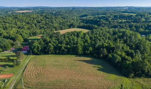 Aerial View: Blue Ridge Backdrop