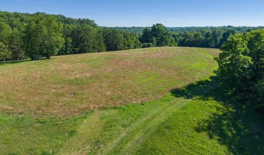 Aerial view of open field