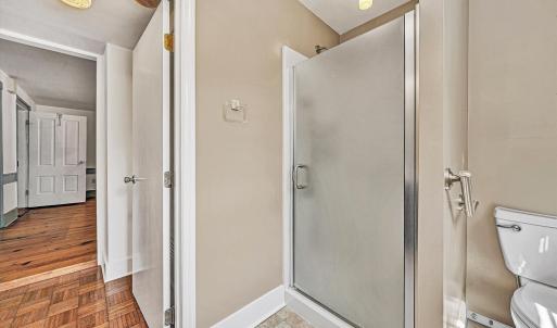 Step-in shower in full bath
