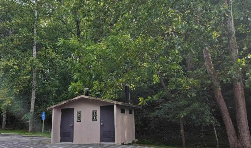 Restrooms at boat ramp