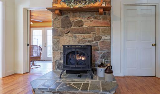 Family room gas fireplace