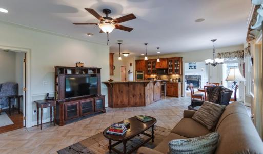 Family room into kitchen