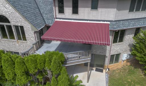 Rear deck with awning open