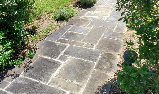 Bluestone paved front walk