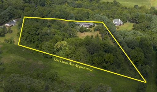 Aerial with approx boundary of 2 lots