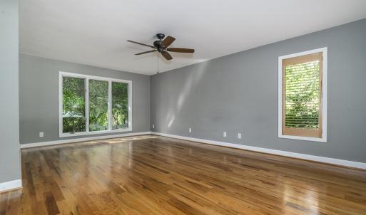 Primary Suite BR side and backyard views