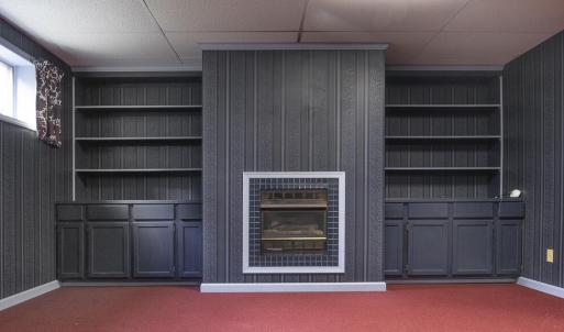 Garden Level Fireplace and built-ins