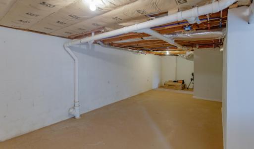 Unfinished Basement Storage Room