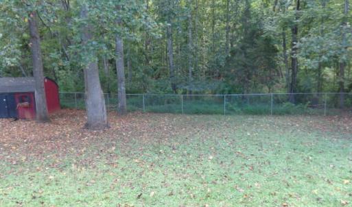 rear fenced yard