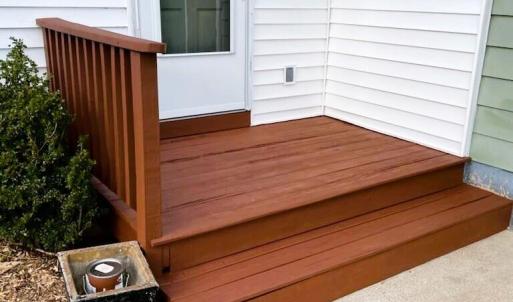 Freshly painted porch