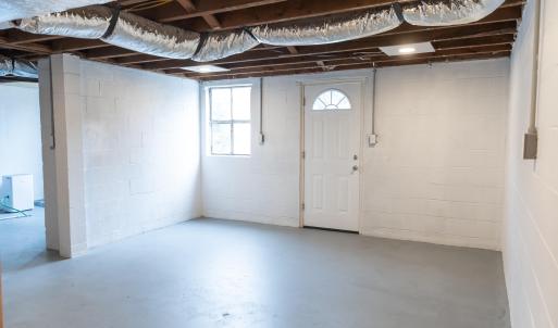Basement with exterior door