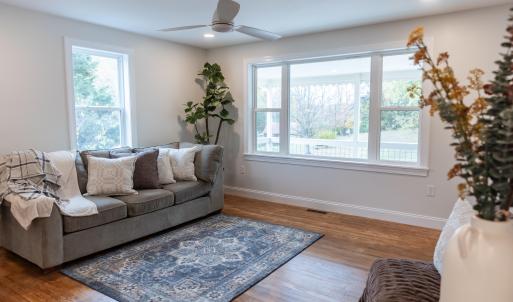 Family Room with Bay Window