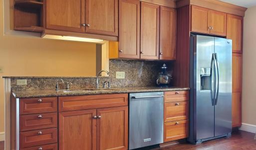 kitchen sink fridge wall