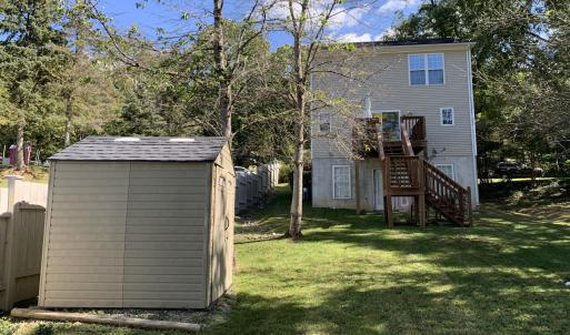 1847 Hawthorne back yard and storage bui