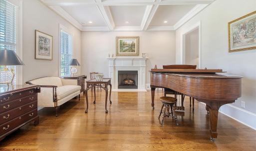Piano Room & Fireplace View from Foyer