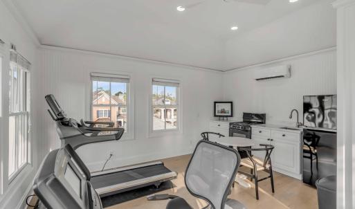 Home gym in guest house