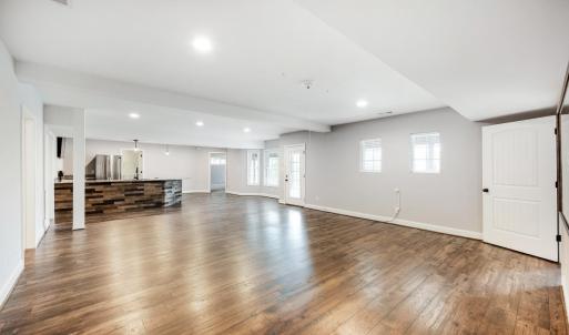 Basement family room with full kitchen and pantry
