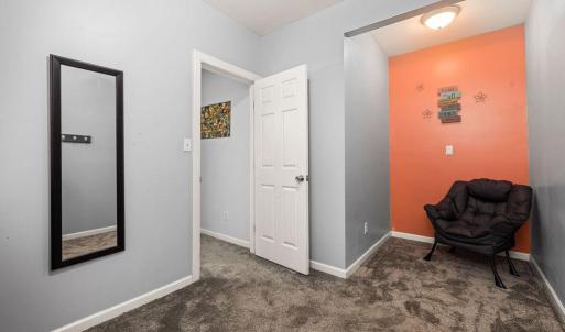 The last room has a closet but no window! the full downstairs bath is between this room and Bedroom 5