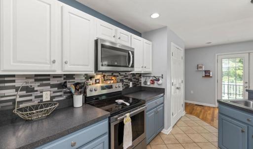 Microwave, electric stove, refrigerator and dishwasher all convey