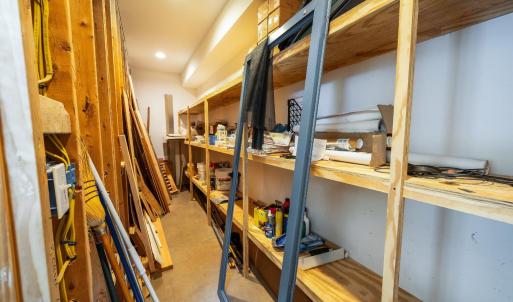 Ground floor storage behind staircase