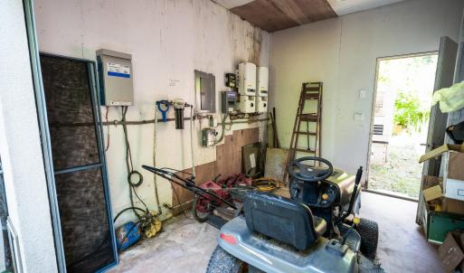 Lawn mower storage under deck