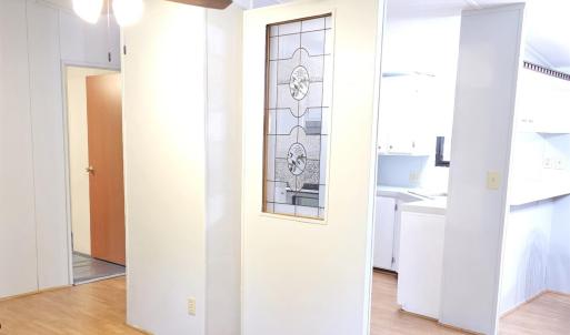 view of the master and kitchen entries from the great room