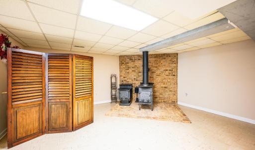 Rec Room with Woodstove
