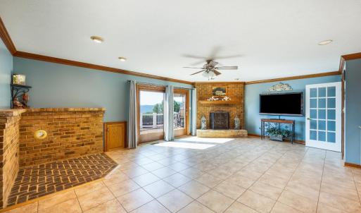 Living Room with Doors to Deck