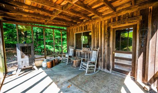 Covered Front Porch of Cabin