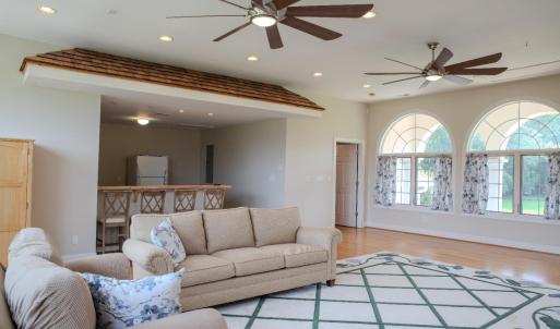 Upper-Level Family Room and Kitchen.
