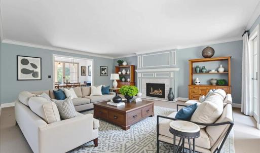 Virtually Staged Formal Living Room