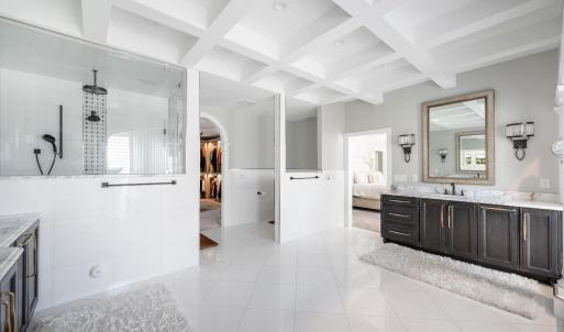 Thassos Marble Flooring in Owner's En suite bath
