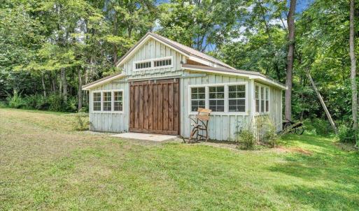 Custom pole barn with loft built in 2025 with potential for conversion into a guesthouse or Airbnb rental.