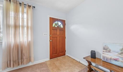 Front door leading into living room