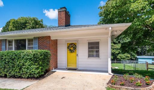 Front door leading into den