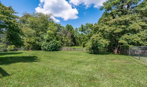Fenced backyard