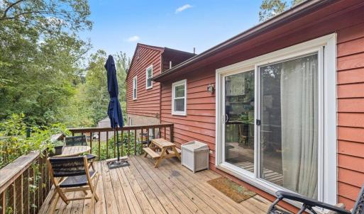The wonderful back deck! And the new slider door!