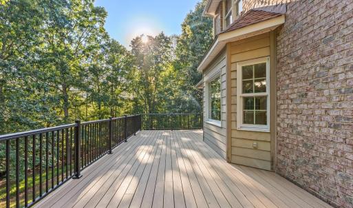 New composite decking and metal railing